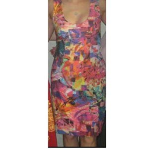 Geometric Colorful, sexy Summer dress
